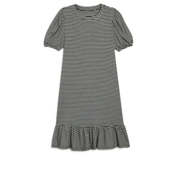 Aqua Girls Striped Ruffled Hem Dress Big Kid 97% R - Picture 1 of 3